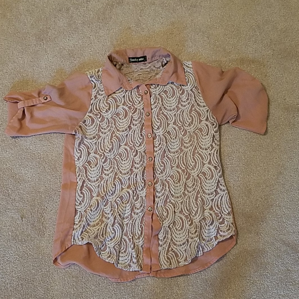 Lucky Star dress shirt size L